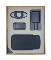 Parmida Dörtlü Puro Seti - Puro Kılıfı, Çakmak, Kesici, Küllük