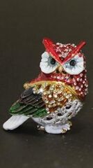 Swaroski Taşlı 2'li Baykuş Mücevher Kutusu