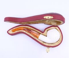 Lületaşı Pipo / Doğal Lületaşı El Yapımı Özel Kutulu 09