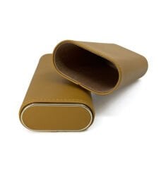 Parmida Mat Altın ve Taba Rengi Puro Seti - Puro Kılıfı, Çakmak, Kesici, Küllük