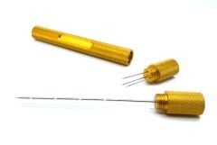 Puro İğnesi (Delici) ve Puro Tutucu(Nubber) Set - Altın Rengi