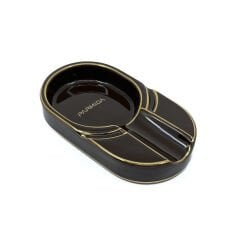 Parmida Prestige Beşli Puro Seti - Puro Kılıfı, Çakmak, Kesici, Sehpa, Küllük - Koyu Kahverengi