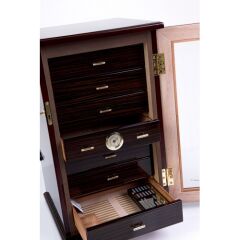 Parmida Humidor / Yedi Çekmeceli Puro Saklama Kutusu - Kahverengi 0185