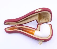 Lületaşı Pipo / Doğal Lületaşı El Yapımı Özel Kutulu 014