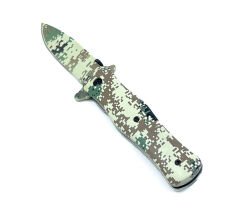 8 Bit Kamuflaj Desenli Paslanmaz Çelik Katlanabilir Çakı