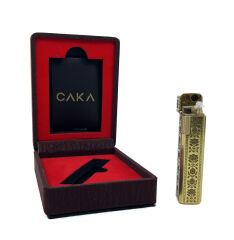 Caka Petra Serisi Benzinli Pirinç Çakmak - Petra Flora Gold