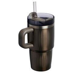 Quencher® H2.0 Fluted Tumbler Pipetli Termos Bardak  0,60 L (20 OZ) - Pale Gold Shine