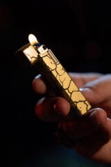 Caka Petra Serisi Benzinli Pirinç Çakmak - Petra Gold