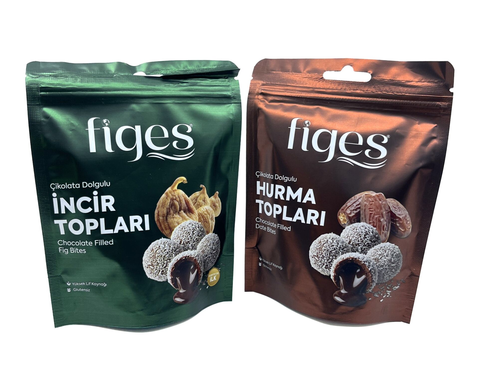 Figes Çikolata Dolgulu İncir ve Hurma Topları 100 gr (2'li Set)