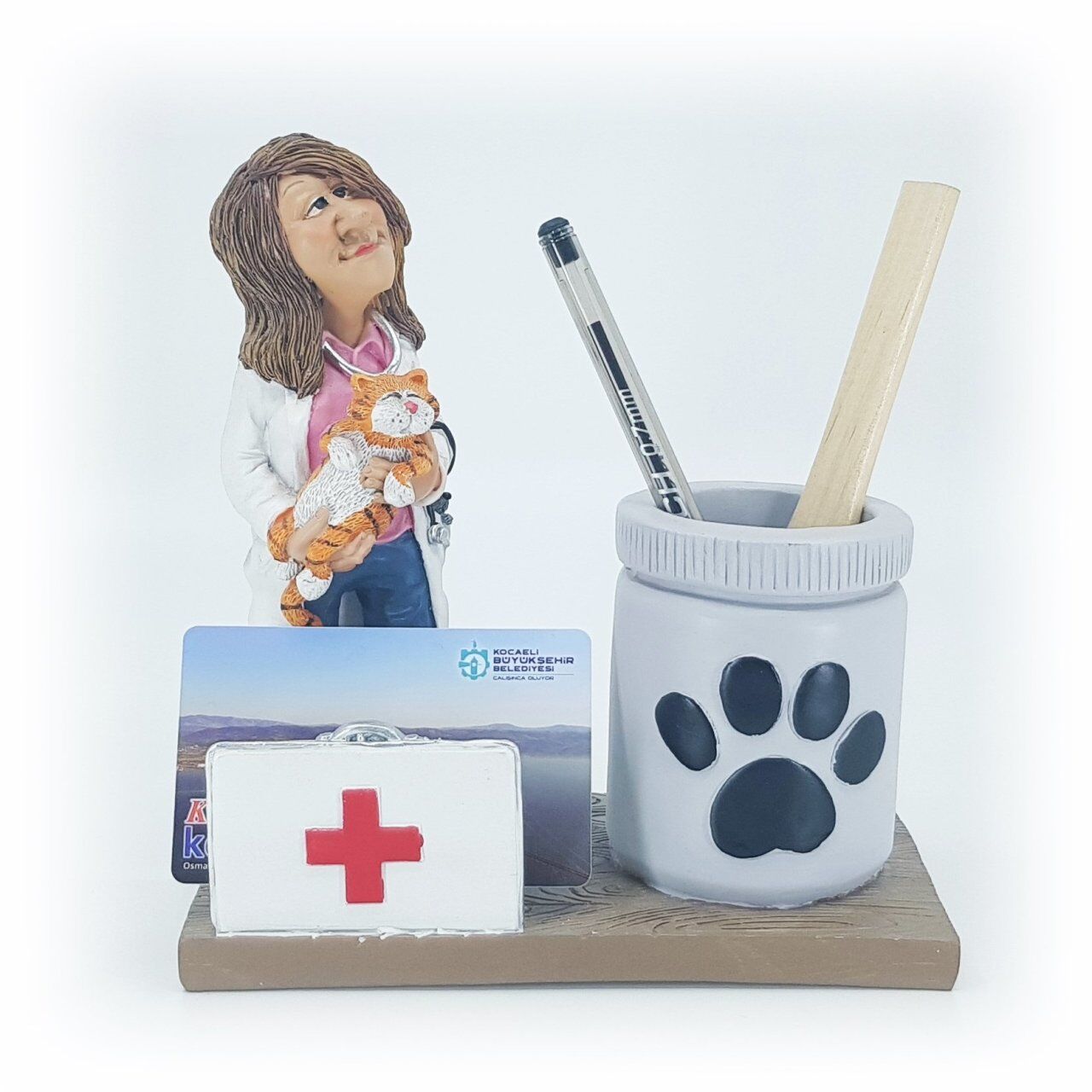 Veteriner Bayan Kalemlik ve Kartvizitlik