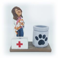 Veteriner Bayan Kalemlik ve Kartvizitlik