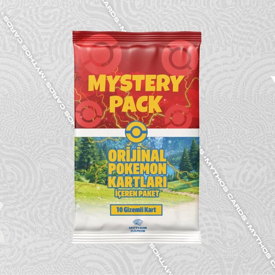 Mystery Pack Orjinal ve Lisanslı Pokemon Kart - 10 Gizemli Kart İçeren Gizemli Paket