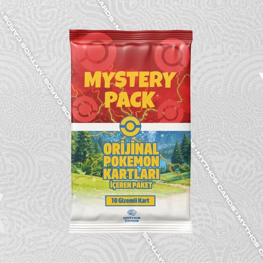 Mystery Pack Orjinal ve Lisanslı Pokemon Kart - 10 Gizemli Kart İçeren Gizemli Paket