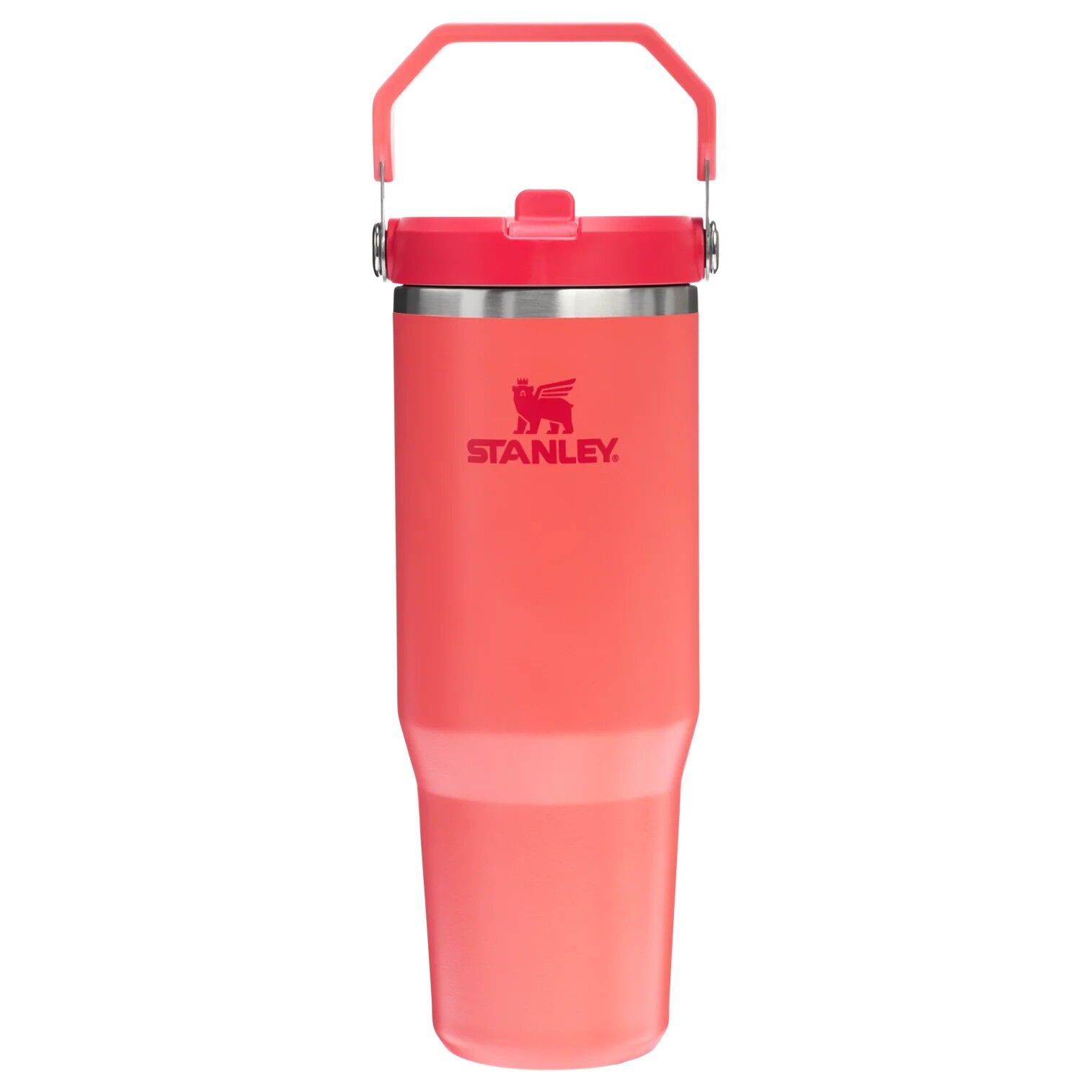 Stanley The IceFlow Flip Straw Pipetli Termos Bardak 0,89 LT (30 OZ) - Hot Coral