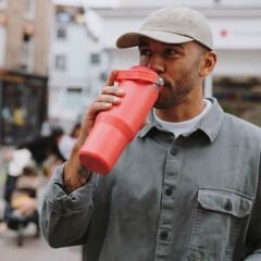 Stanley The IceFlow Flip Straw Pipetli Termos Bardak 0,89 LT (30 OZ) - Hot Coral