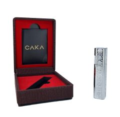 Caka Petra Serisi Benzinli Pirinç Çakmak - Petra Flora Silver