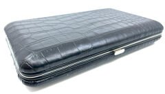 Timsah Derisi Desen Puro Taşıma Çantası - Siyah