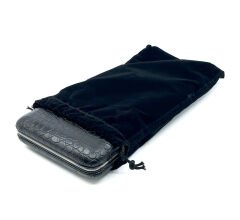 Timsah Derisi Desen Puro Taşıma Çantası - Siyah