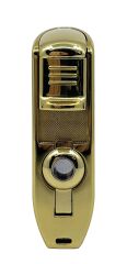 Parmida Metal Puro Çakmağı - 3'lü Jet Alevli Lüks Tasarım (Füme Altın Rengi)
