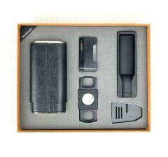 Parmida 5'li Puro Seti Puro Kılıfı Çakmak Küllük Kesici Sehpa - Siyah