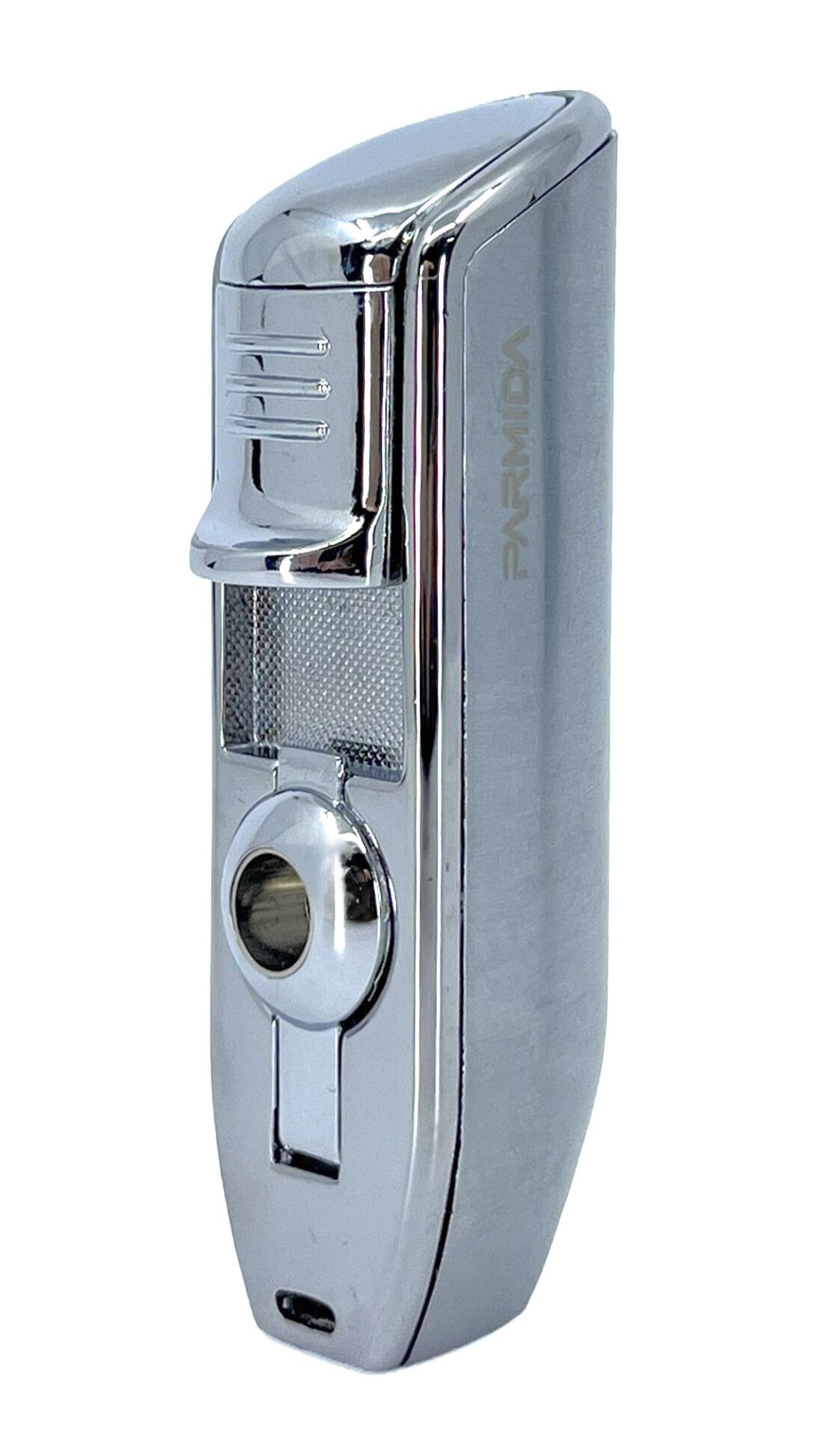 Parmida Metal Puro Çakmağı - 3'lü Jet Alevli Lüks Tasarım (Krom)