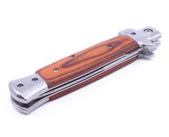 Ahşap Saplı Paslanmaz Çelik Katlanır Çakı