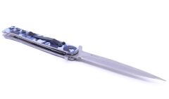 Mavi Kamuflajlı Paslanmaz Çelik Katlanır Çakı