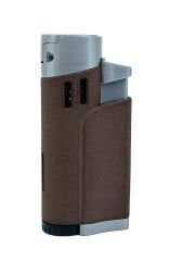 Parmida 4'lü Puro Seti Puro Kılıfı Çakmak Küllük Kesici - Kahverengi