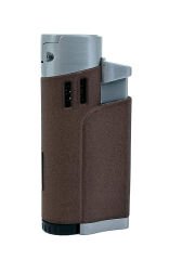 Parmida 4'lü Puro Seti Puro Kılıfı Çakmak Küllük Kesici - Kahverengi