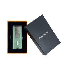 Parmida Safir Yeşili Puro Çakmağı 3’lü Pürmüz Alev - Dahili Puro İğnesi ve Delici