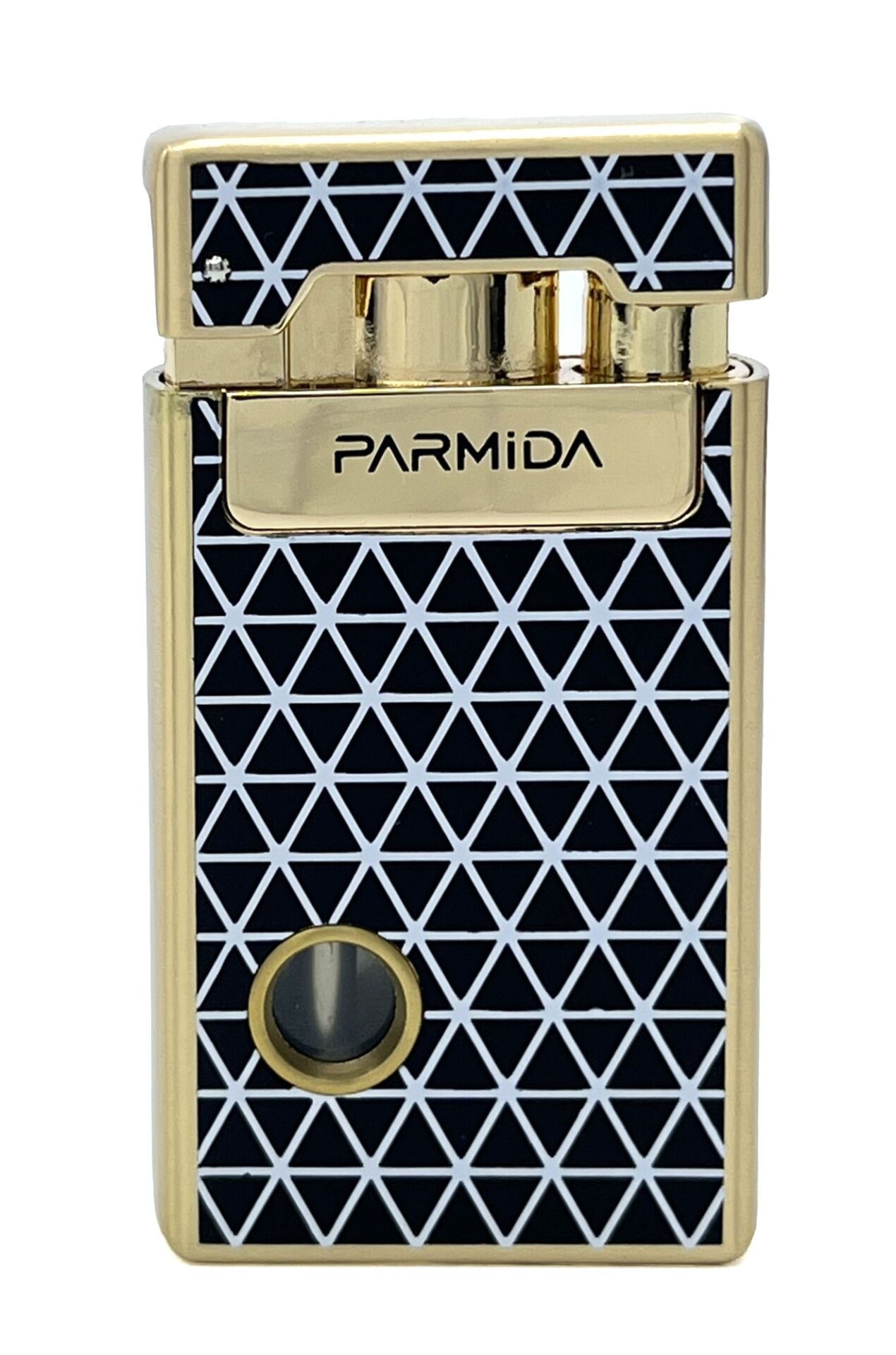 Parmida Lüks Puro Çakmağı - Geometrik Desenli Jet Alevli Çakmak