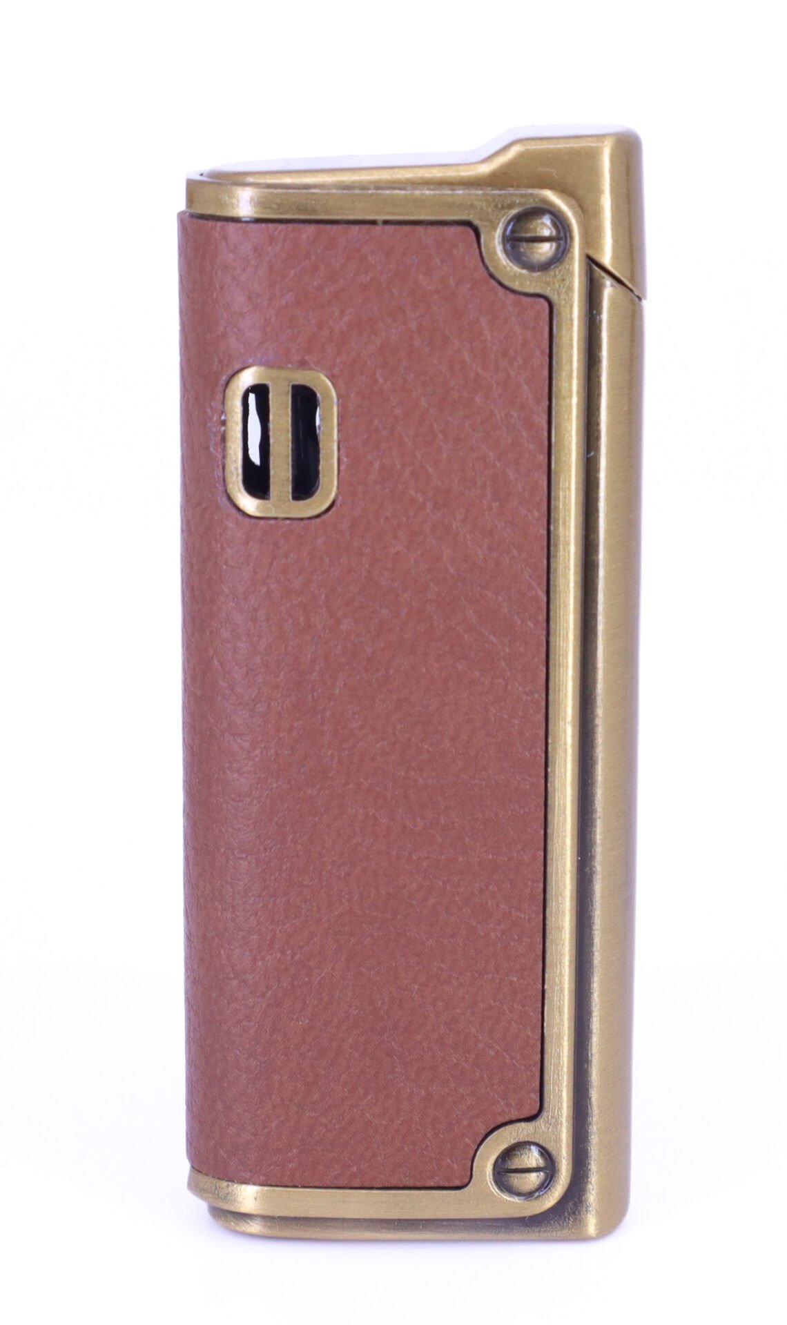 Zenit Bronz - Kahverengi Jet Alev Deri Kaplama Metal Çakmak