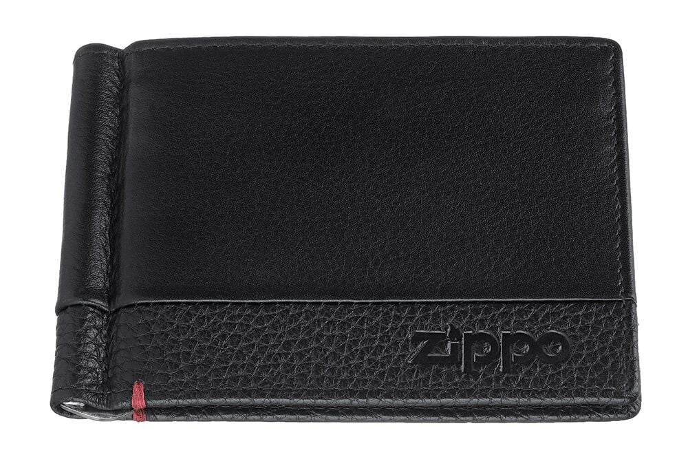 Zippo RFID Bloklamalı Nappa Deri Money Clip Cüzdan - Siyah