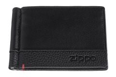 Zippo RFID Bloklamalı Nappa Deri Money Clip Cüzdan - Siyah