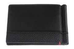 Zippo RFID Bloklamalı Nappa Deri Money Clip Cüzdan - Siyah