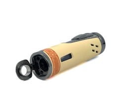 Premium 4 Jet Alevli Pürmüz Puro Çakmağı – Dahili Delicili & Hediye Kutulu (Krem)