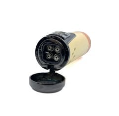 Premium 4 Jet Alevli Pürmüz Puro Çakmağı – Dahili Delicili & Hediye Kutulu (Krem)