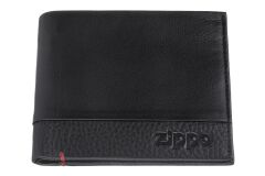 Zippo RFID Bloklamalı Nappa Deri Kredi Kartlıklı Cüzdan - Siyah