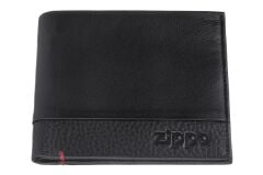 Zippo RFID Bloklamalı Nappa Deri Kredi Kartlıklı Cüzdan - Siyah