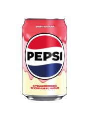 Pepsi Strawberries 'n Cream Flavour Zero Sugar - Karışık Aromalı Şekersiz Tatlandırıcılı Gazlı İçecek 330 ML (2 ADET)