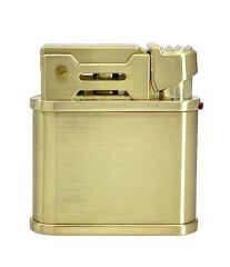 Chief Retro Altın Rengi Metal Benzinli Çakmak