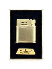 Chief Retro Altın Rengi Metal Benzinli Çakmak