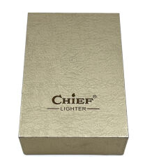 Chief Retro Altın Rengi Metal Benzinli Çakmak