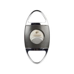 Cohiba Çakmak Kesici Kılıf Sehpa Dörtlü Puro Seti Gri