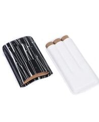 Cohiba Çakmak Kesici Kılıf Sehpa Dörtlü Puro Seti Gri