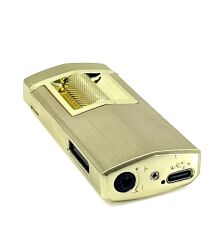 Zenit Lüks Metal Çakmak - USB Şarjlı & Elektronik Ateşleme - Altın Renk