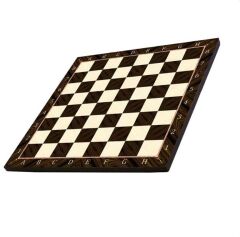 Büyük Boy Katlanır MDF Ahşap Satranç Tahtası Ceviz Desenli (43cmx43 cm)