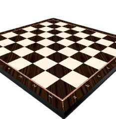 Büyük Boy Katlanır MDF Ahşap Satranç Tahtası Ceviz Desenli (43cmx43 cm)