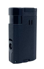 Profesyonel Çift Pürmüzlü Çakmak – Rüzgara Dayanıklı, Katlanır Delicili Black Crackle Kaplama