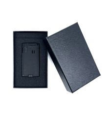 Profesyonel Çift Pürmüzlü Çakmak – Rüzgara Dayanıklı, Katlanır Delicili Black Crackle Kaplama